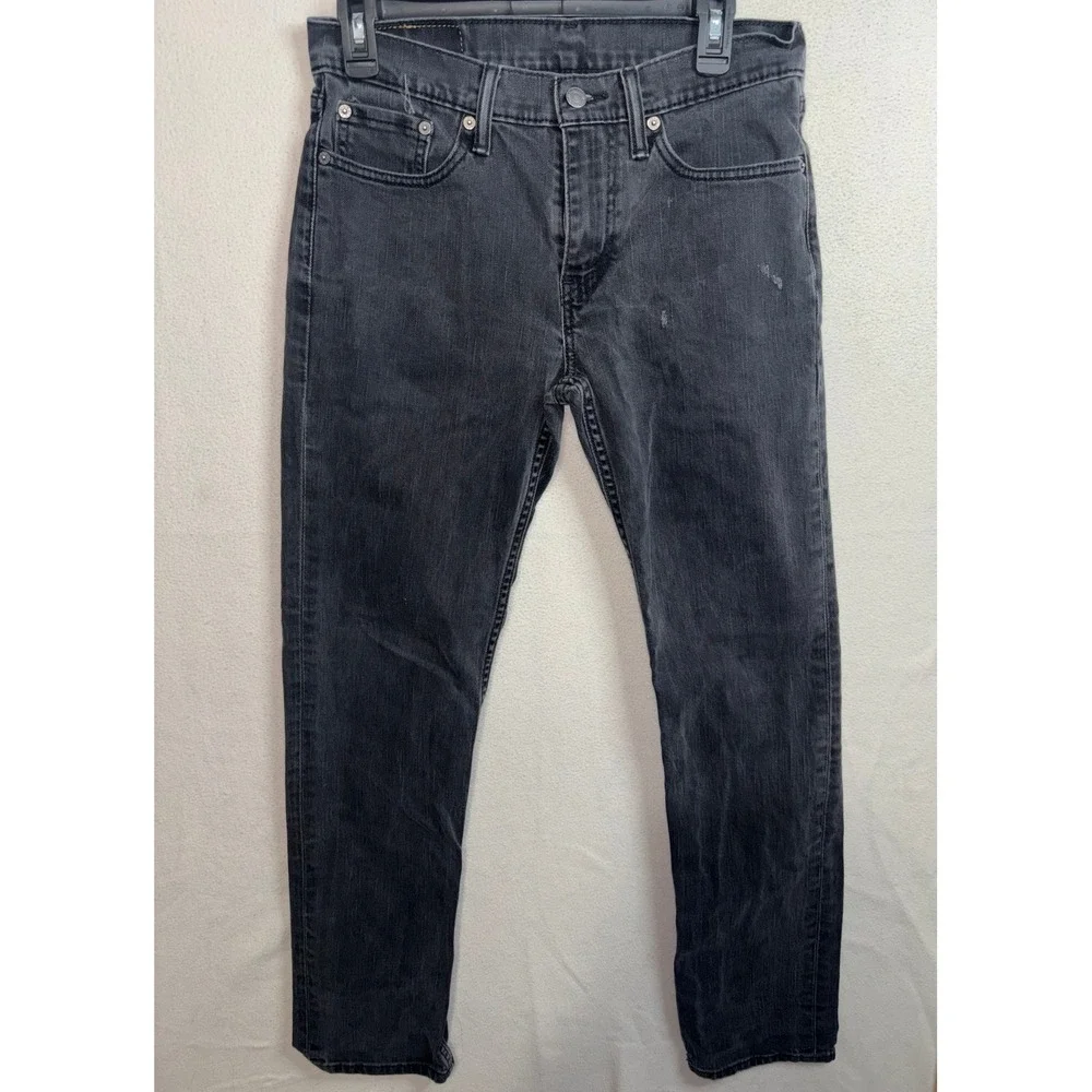 Levis 514 Straight Fit Jeans Mens 30x32 Faded Black Denim 00514-0211